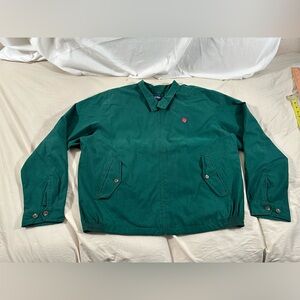 Polo Ralph Lauren Green Tartan Club Crest Golf Jacket Mens Large Vintage
